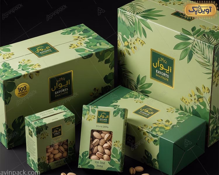 تولید کننده کارتن بسته بندی پسته در 5 مدل مختلف