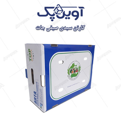 کارتن فلفل دلمه و گوجه فرنگی طرح آبی سفید 02