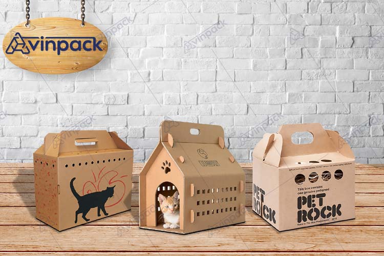 انواع مختلف جعبه کارتنی برای ارسال حیوانات خانگی به مشتریان 
