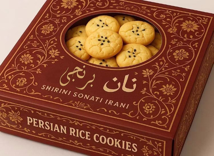 جعبه بسته بندی نان برنجی