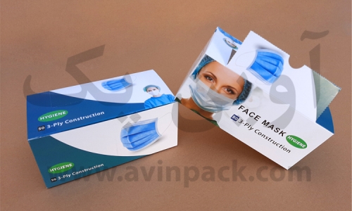 Ms. Mask Packing Box جعبه کارتن بسته بندی ماسک زنانه
